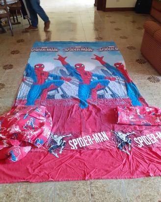 Spider- man  completo letto flanella