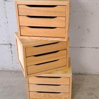 Cassettiera legno sovrapponibile