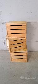 Cassettiera legno sovrapponibile