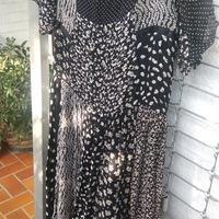Vestito donna taglia M patchwork floreale bianco
