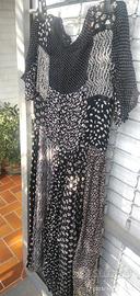Vestito donna taglia M patchwork floreale bianco