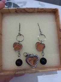 set  orecchini e pendente 1 classe a cuore