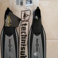 Pinne Aqua Lung Tecnnisub Caravelle 42/43 nuove, m