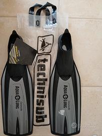 Pinne Aqua Lung Tecnnisub Caravelle 42/43 nuove, m
