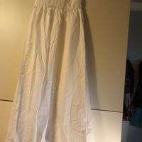 vestito lungo donna cotone bianco