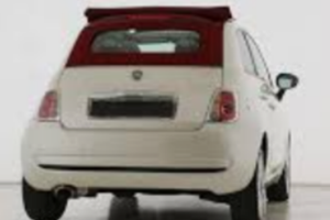 Splendida Fiat 500 cabrio bianco perla