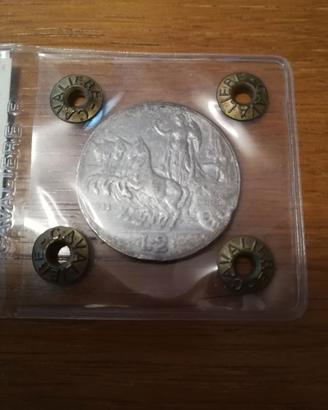 Moneta 2 lire 1911 argento 
