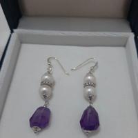 Orecchini Argento 925 Perle A.Dolce con Ametista