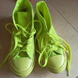 Converse all clearance star verde fluo