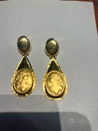 Orecchini cameo oro