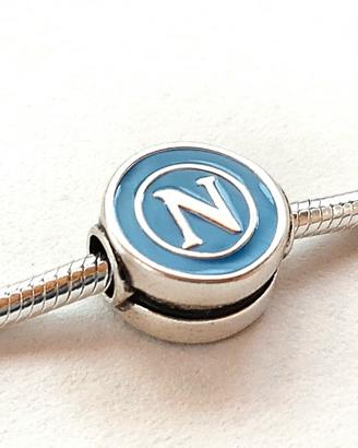 Charm Napoli scudetto argento s925 modello Pandora