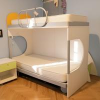 Letto a castello con scala contenitore e comodini