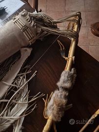 arco e faretra indiano in pelle vera