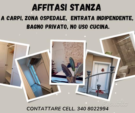 Stanza con bagno privato, NO USO cucina