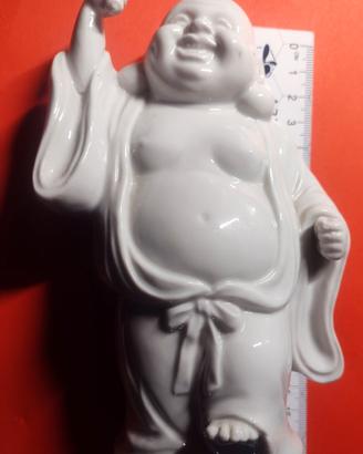 N.2 STATUE BUDDHA BIANCHE IN CERAMICA