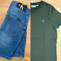 Jeans Calvin Klein + t-shirt Napapijri 12 anni