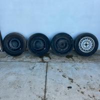 4 ruote complete con cerchi 165/70 r14