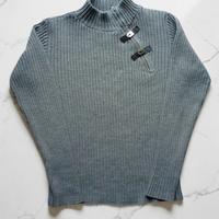 Maglione Grigio a Coste con Zip – Taglia M