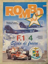 Raro manifesto sfida tra Ferrari e F104 dell'AM