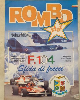 Raro manifesto sfida tra Ferrari e F104 dell'AM