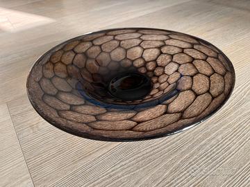 Vaso di vetro decorativo
