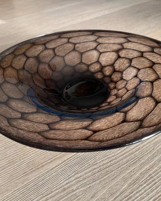 Vaso di vetro decorativo