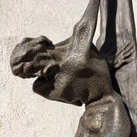 SCULTURA CRISTO IN CROCE BRONZO H 60 CM