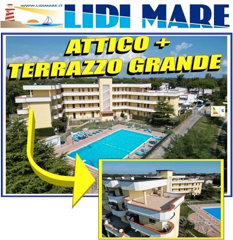 Attico con piscina centro lido nazioni