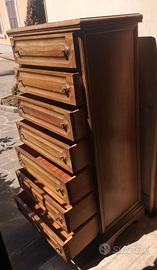 Cassettera legno rustico 7 cassetti
