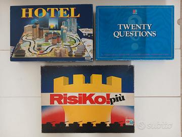 GIOCHI DA TAVOLO: HOTEL, RISIKO +, TWENTY QUESTION