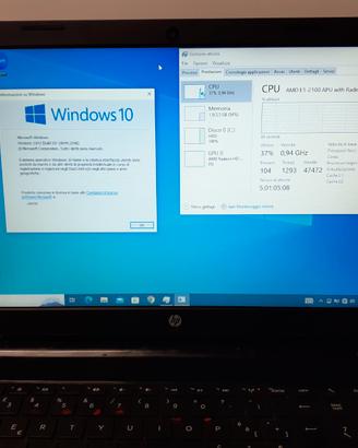 Notebook 15" HP 15-G000sl con Win10 Usato