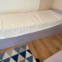 Letto singolo con cassetti