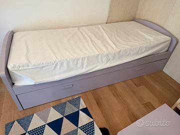 Letto singolo con cassetti