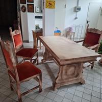 Scrivania ufficio vintage con sedie