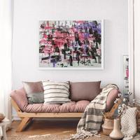 Quadro astratto dipinto grande moderno unico