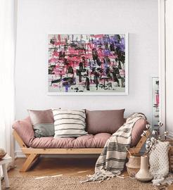 Quadro astratto dipinto grande moderno unico