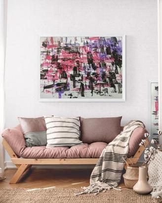 Quadro astratto dipinto grande moderno unico
