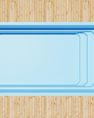 Piscina vetroresina 7,2x3,7 m trasporto incluso