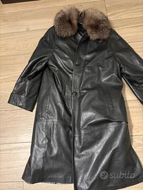 Cappotto in pelle e pelliccia