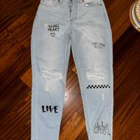Jeans Terranova 42 con scritte/strappi donna