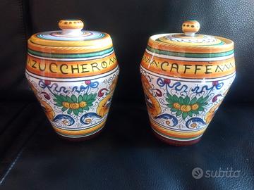 Contenitori zucchero e caffè Deruta 