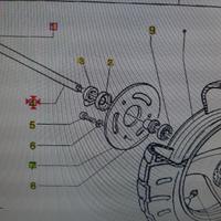 Perno ruota anteriore piaggio scooter 50cc