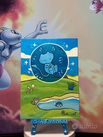 Mew bolla mini tela 13x18 con cavalletto incluso