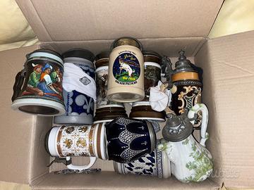 Lotto collezione boccali da birra tedeschi vintage