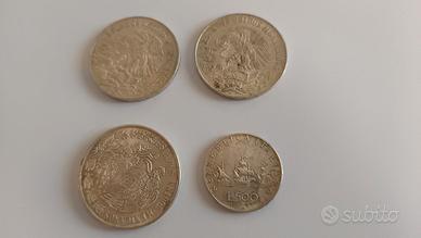 monete argento Messico e italia