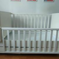  Lettino Prenatal in legno bianco estendibile