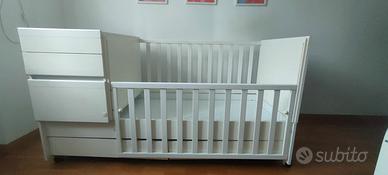  Lettino Prenatal in legno bianco estendibile