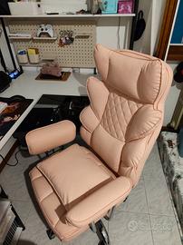 sedia gaming rosa chiaro