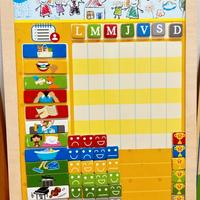 tabella delle attività in legno