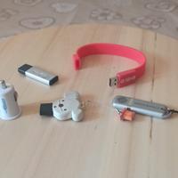 chiavette USB + spina da auto per caricatore cel